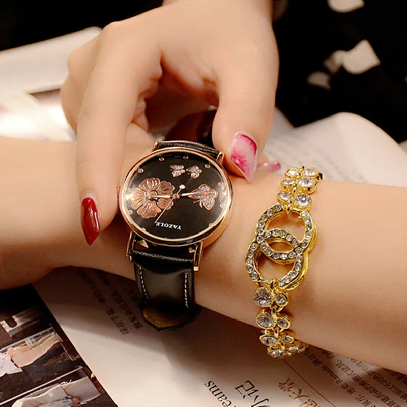 

Montre Femme Yazole Brand Fashion Wrist Watch Women Rhinestones Ladies Watch Female Girl Quartz Watch Relogio Feminino