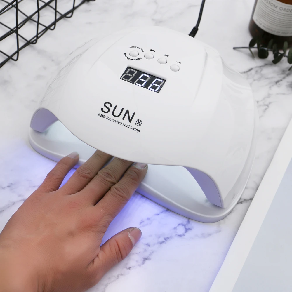 

2019 SUN X 54 Вт УФ светодиодный лампа для ногтей с ЖК-дисплеем 36 светодиодов s лампа для ногтей для женщин маникюр Гель-лак с автоматическим сенсором сушилка