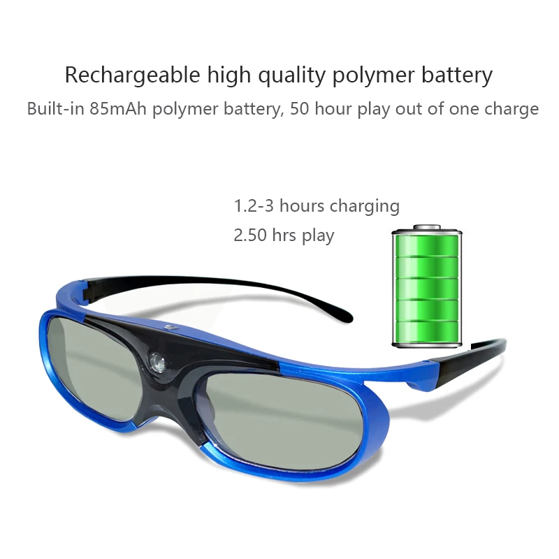 Bluetooth 3D Активные затвор очки для четкости видения DLP-Link проектор ТВ JHP-лучший |