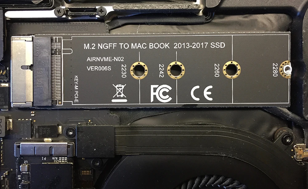 

M.2 NVME SSD Convert Adapter Card For MacBook Air Pro Retina 2013-2017 NVME/AHCI SSD Upgraded Kit For A1465 A1466 A1398 A1502