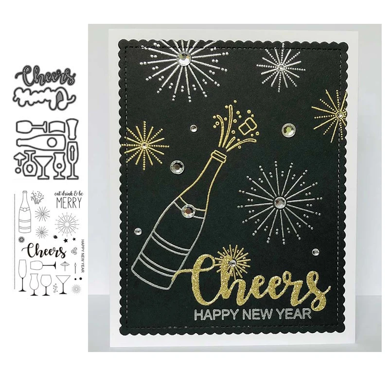 Металлические Вырубные штампы и резиновые JC вино для скрапбукинга рукоделие