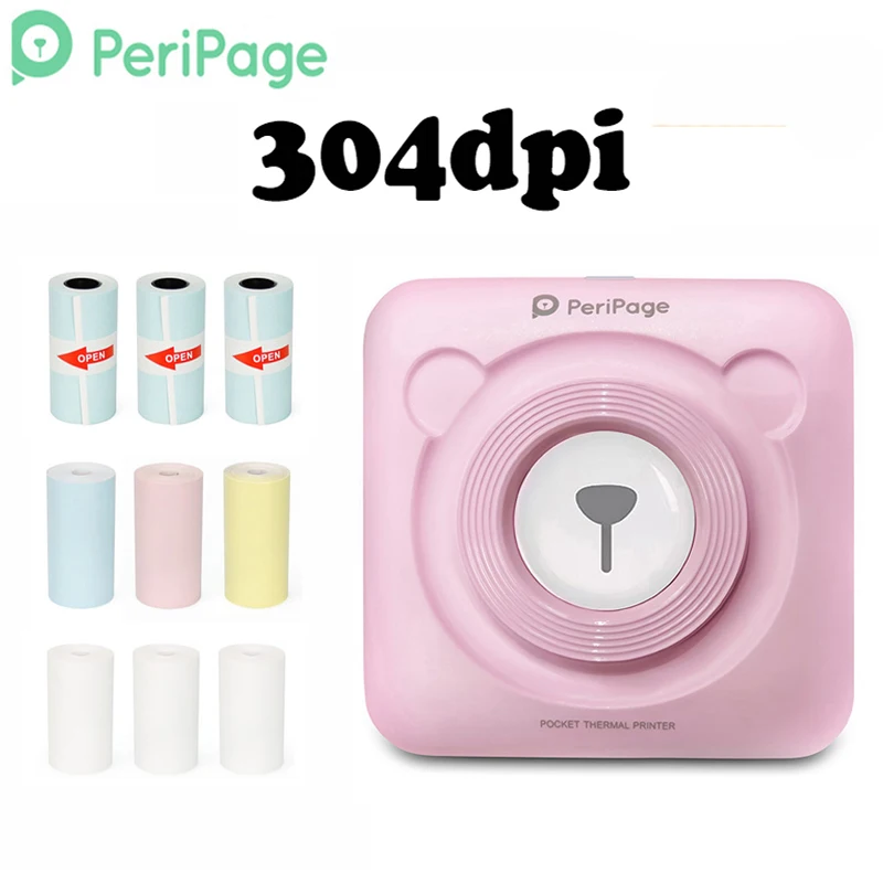 PeriPage 304 dpi Мини Портативный Bluetooth фотопринтер Карманный термопечать USB подключение Impresoras Fotos подарки