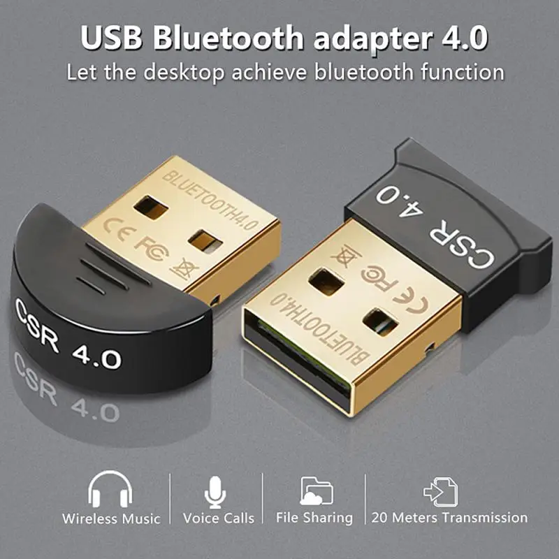 

Usb Bluetooth-compatible CSR4.0 Adapter Zender Ontvanger Audio Draadloze Usb Audio Receiver Mouse Nieuwste For Pc Laptop