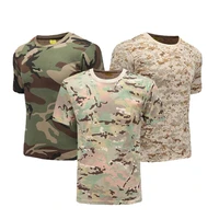 tactical combat shirt camouflage o neck military shirt hunting clothes outdoor hiking camping army camo t shirt for men