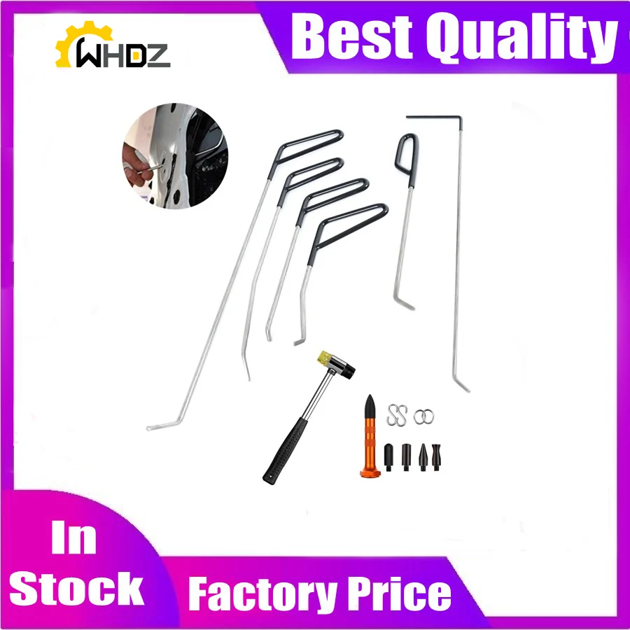 

Tools New Quality Hooks Rods Paintless Dent Removal Car Repair Kit Auto Tools Door Dent Ding Hail Removal s Hooks and Chain