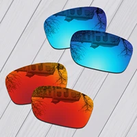 e o s 2 pairs ice blue fire red mirror polycarbonate replacement%c2%a0lenses%c2%a0for%c2%a0oakley%c2%a0holbrook metal oo4123 sunglasses