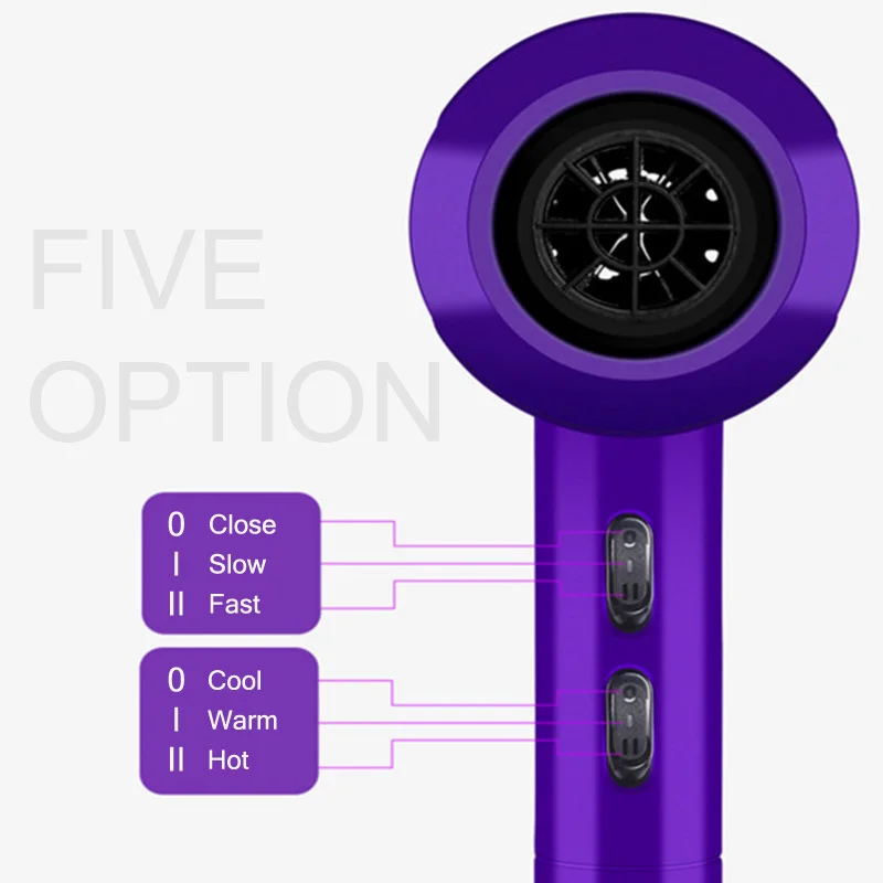 

Ionic Blowdryer Professional Hair Dryer Blow Dryers Hot/cold Wind Low Noise Household Haardroger with Brush 3200W Plug AC 220V