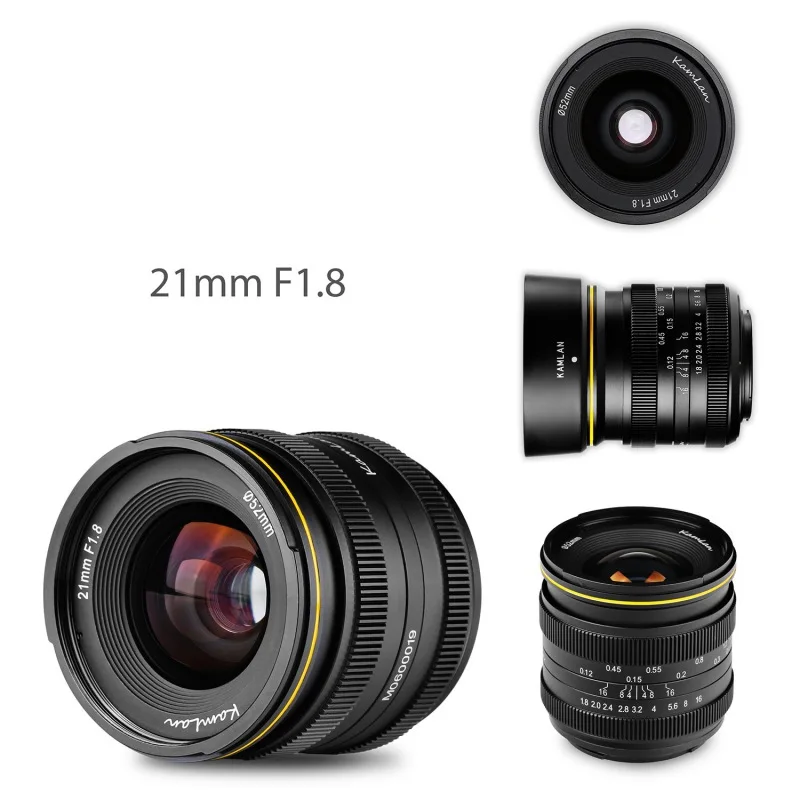 Объектив с ручной фокусировкой KamLan 21 мм F1.8 диафрагмой для Olympus Panasonic APS-C |