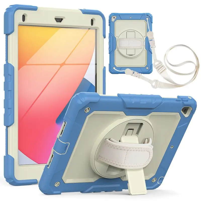 

Чехол для Ipad 9,7 2017 2018 Pro 9,7 Air 2, чехол для детей, безопасная пена, противоударная подставка, силиконовый чехол для планшета, ремешок на плечо