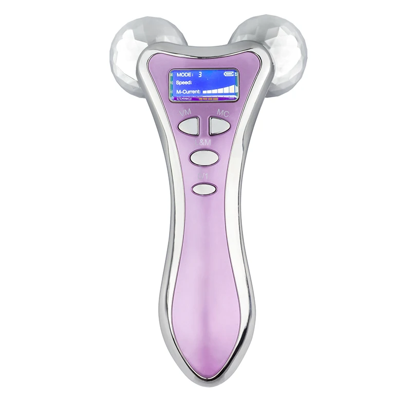 Микро токовый Вибрационный Массажер 3D роликовый лицевой массажер y образный