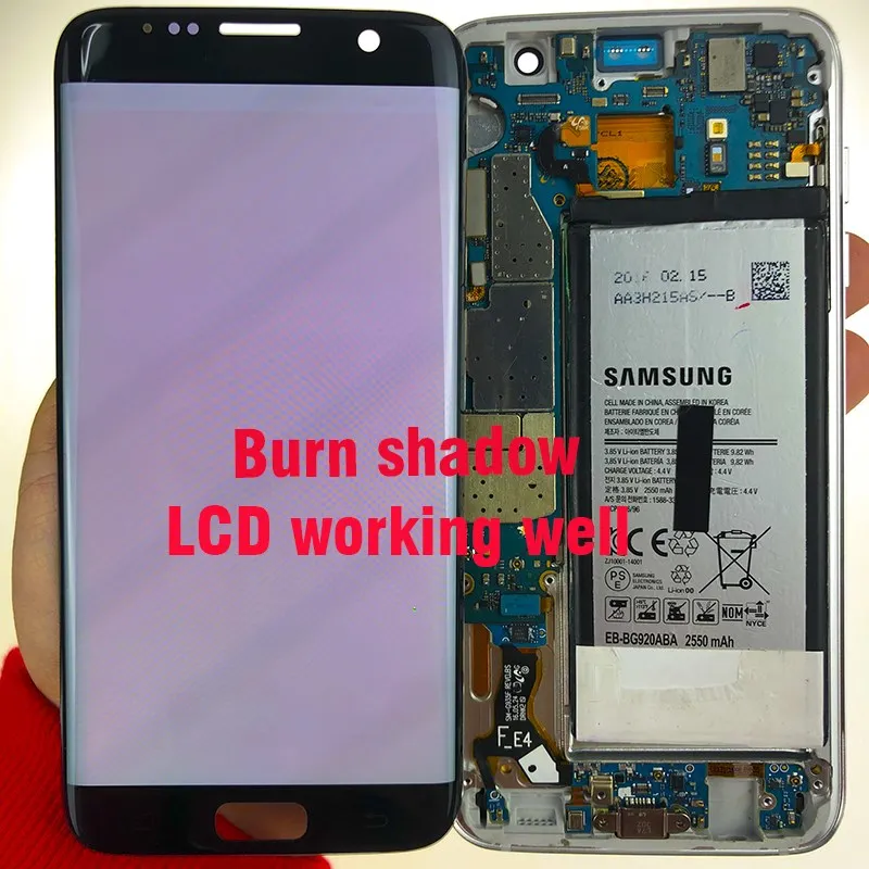With Burn-Shadow Super Amoled with Frame LCD For SAMSUNG Galaxy S7 edge G935 G935F Display Touch Screen Digitizer Assembly | Мобильные