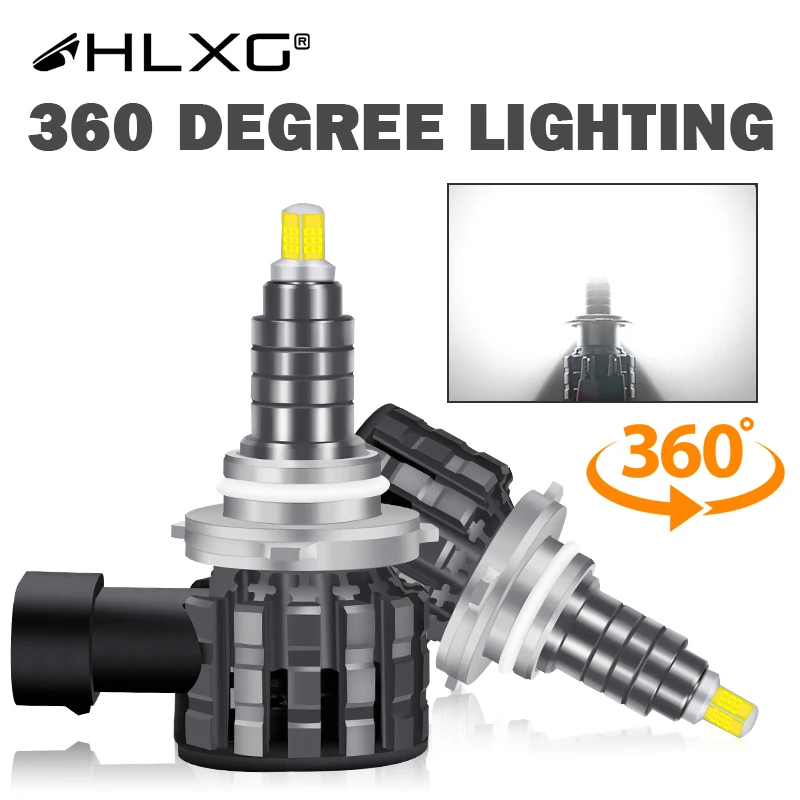 Автомобильные светодиодные лампы HLXG 360 лм h7 H4 H11 H8 H9 9005 9006 HB3 HB4 12 В 6000K|Передние