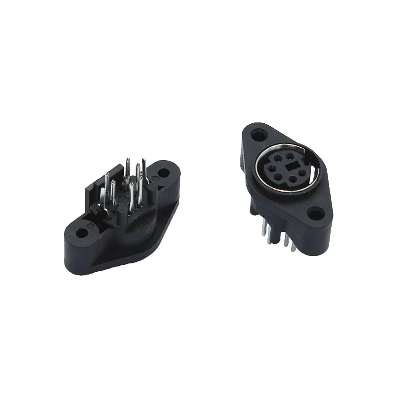 2 шт./лот MDC/S Клеммная розетка DIN Jack разъем Mini PS2 6Pin 6P с фиксированным отверстием Мышь Клавиатура