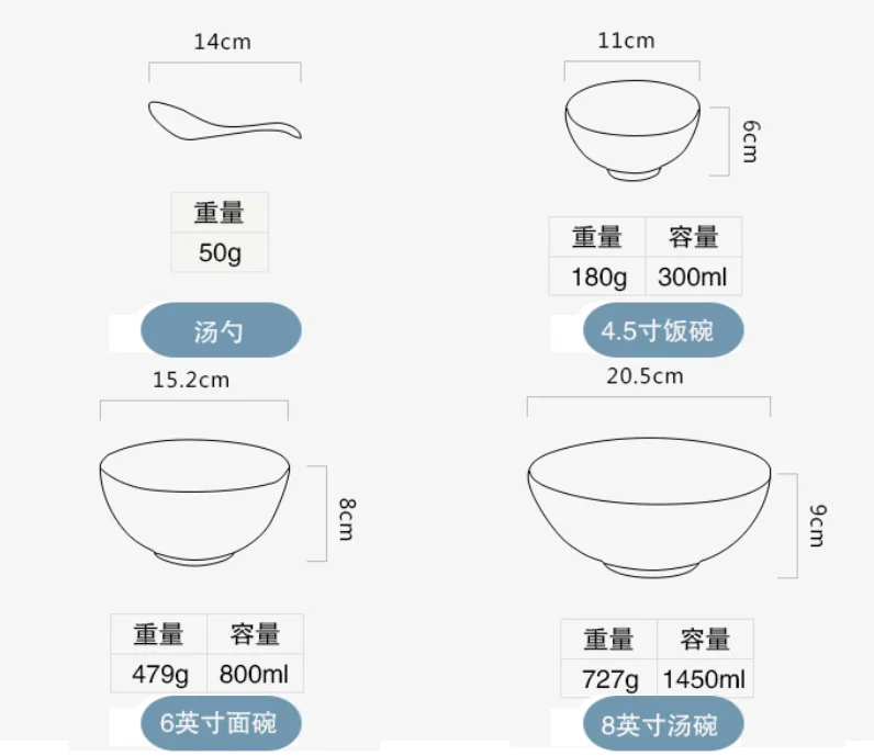 Японские керамические миски простая и честная посуда с защитой от ожогов для