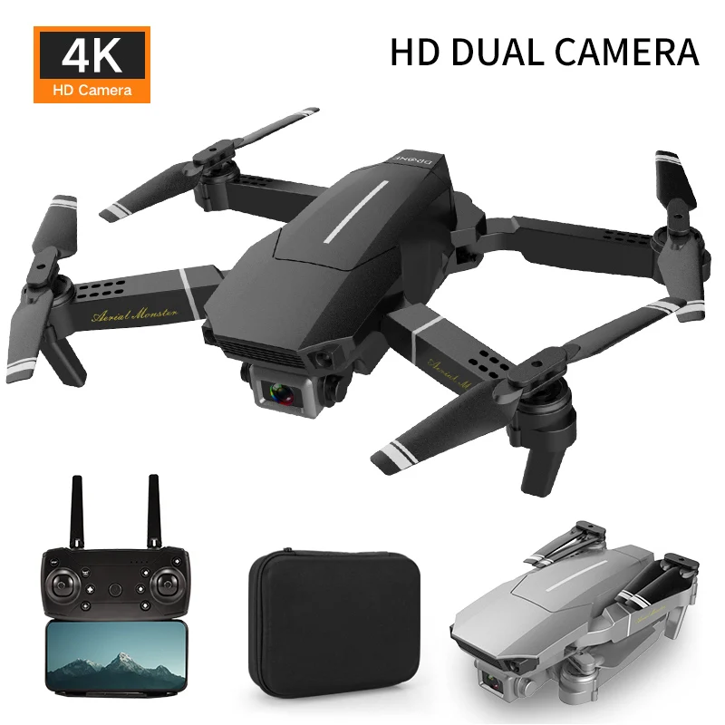 

Квадрокоптер E100, мини-Дрон с широкоугольной камерой 4K HD, Радиоуправляемый, игрушка, профессиональный, складной, подарок на день рождения