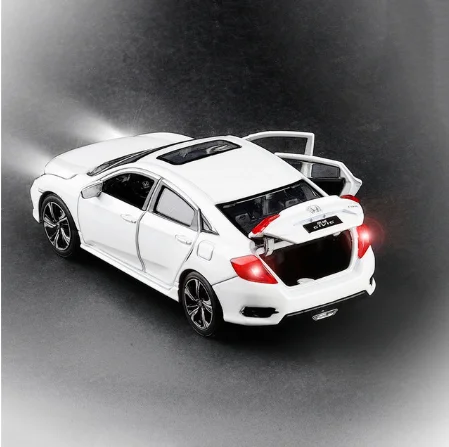 

1/32 Honda Civic Model Toy Cars Alloy Diecast Metal Casting Light Sound Car Toys For Children
