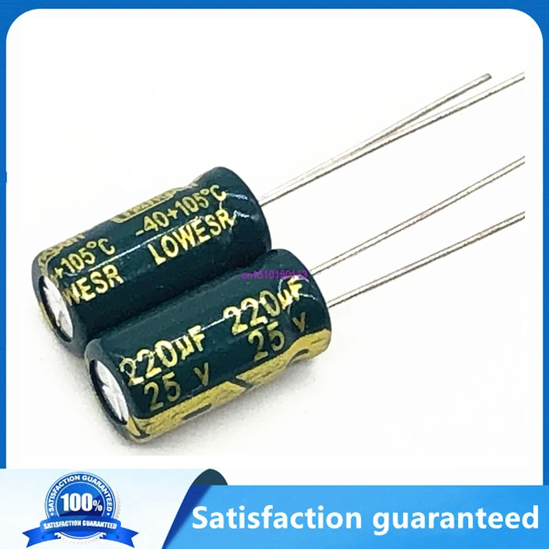 

Алюминиевый электролитический конденсатор высокой частоты, Размер 6*12 220UF25V 220, 50 шт./лот p25 25 в 20% мкФ с низким ESR/импедансом