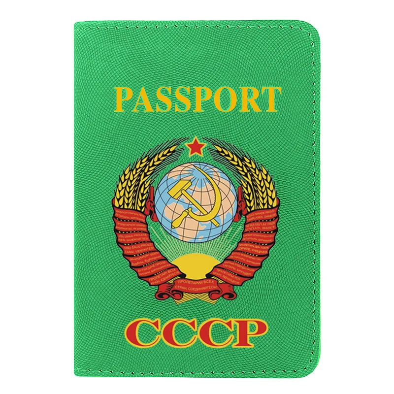 

Retro Classic Soviet Union Sickle Hammer Leather Design Personality Passport Case