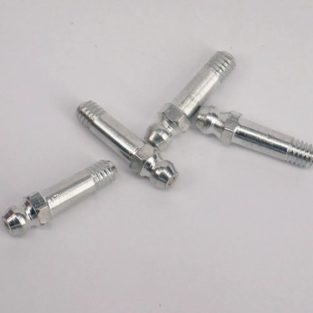 LOT 10 M6 x 1mm Metric male Lengthen Straight iron Grease Zerk Nipple Fitting For Grease Gun