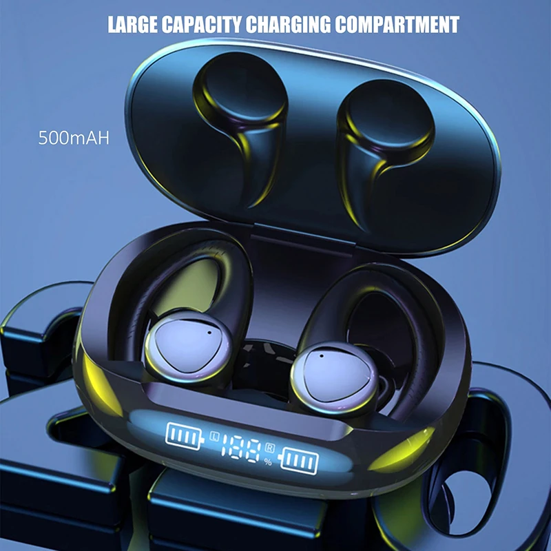 

Bluetooth-compatible TWS Headset HiFI Stereo In-ear Earbuds Wireless Headphones For Sport With Mic LED Display