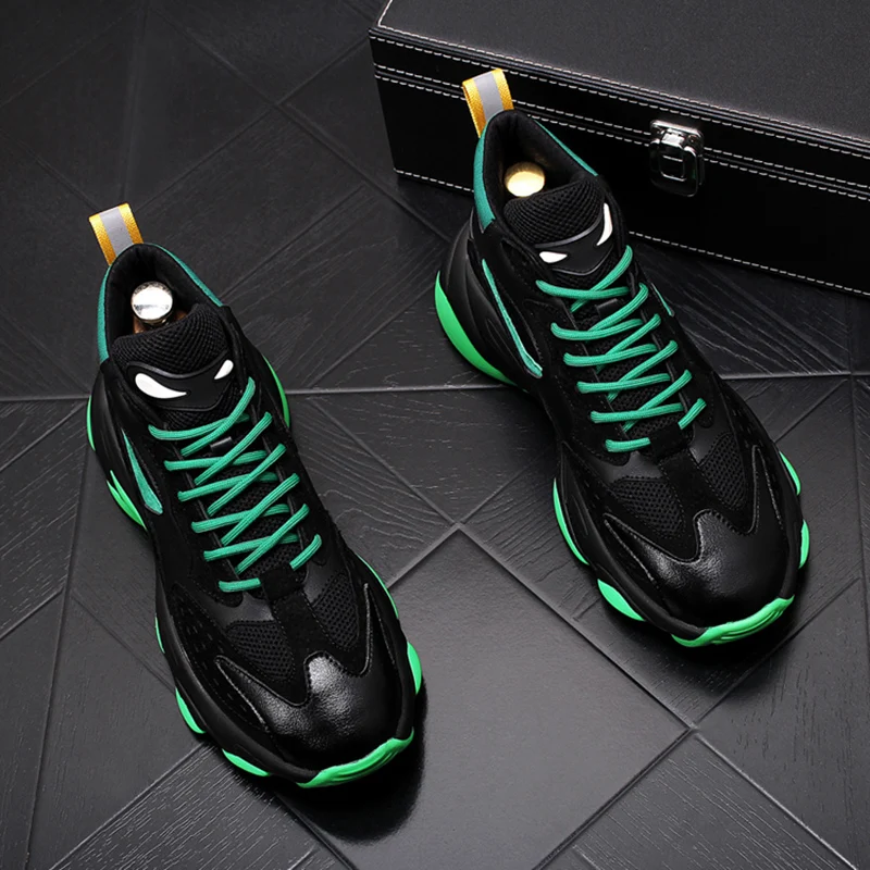 

British style men's boots colorful platform ankle boot spring autumn young teenage streetwear shoes casual botas masculinas male