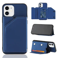 pu leather flip phone case for apple iphone 12 mini 11 pro 13 pro xs max x xr 7 8 se2 2020 wallet cards slots shockproof cover