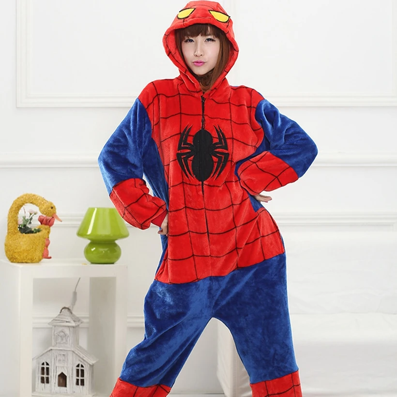 Kigurumi Red Spider onesies Pajamas Sets animal costume Pyjamas Unisex Cartoon Cosplay character pijamas sleepwear