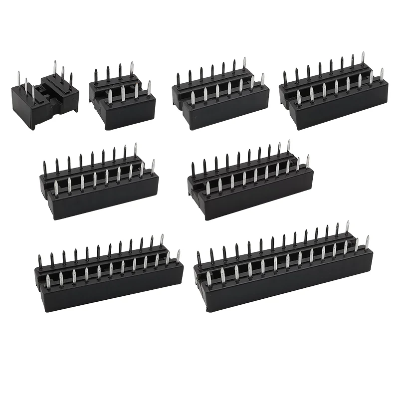 Переходник под пайку 6P/8/14/16/18/20/2 54 Pin IC Socket 66 шт./кор. шаг 24/28 мм ассортимент для Arduino