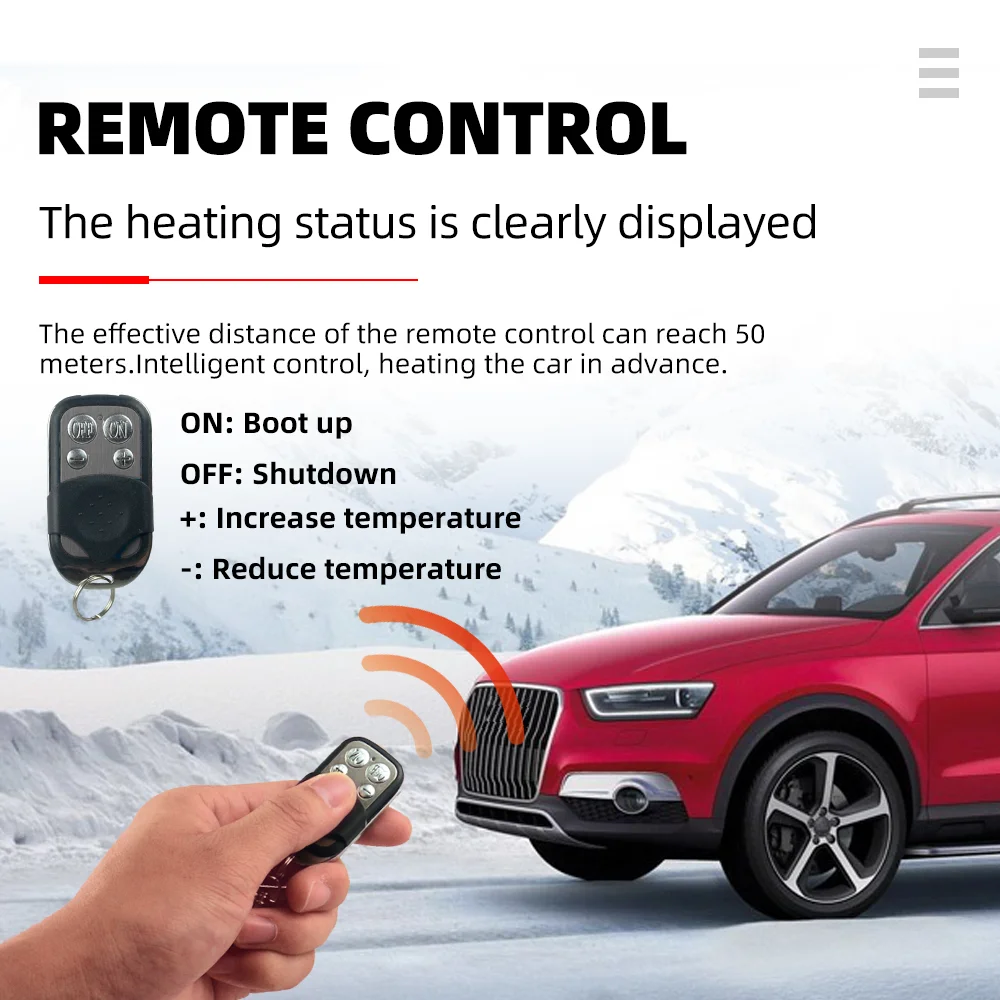 $118.84 12V 8KW All In One Car Heater Remote Control Auto Parking Heater One Hole Mini Diesel Heater For Bus RV Truck Boat