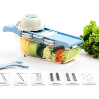 vegetable cutter manual grater wheat straw kitchen accessories food crusher multi function chopper home gadgets with 6 blades