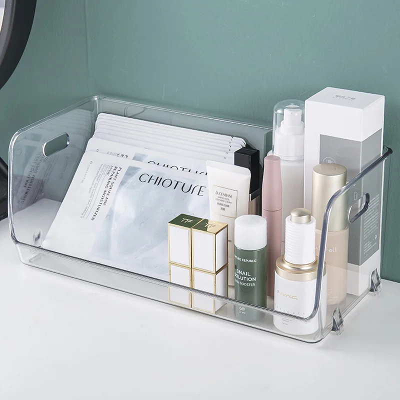 

Transparent Cosmetic Storage Box Mask Lipstick Brush Desktop Home Makeup Organizer Skin Care Products Dressing Table Rack