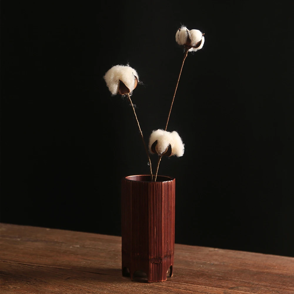 В японском стиле ретро дзен Натуральный Бамбуковый цветочный контейнер чайная