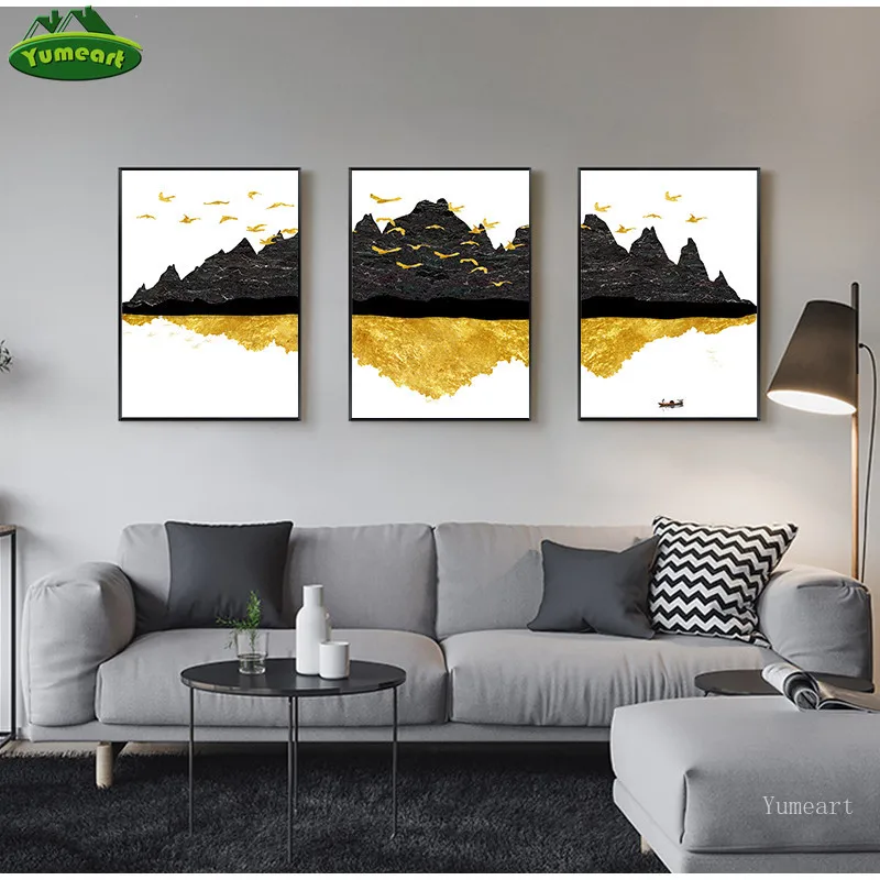 Креативные принты на холсте художественный Настенный декор абстрактная Черная