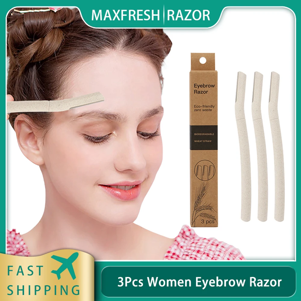 3 шт. триммер для бровей женский макияж бритва пшеничная солома экологически