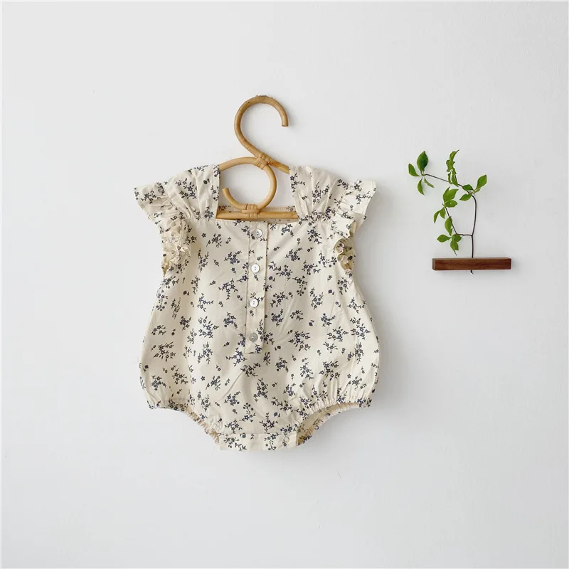 

0-2Yrs 2021 New Summer Infant Baby Rompers Baby Girls Sleeveless Floral Jumpsuits Clothes Rompers Baby Girls Rompers Bodysuits