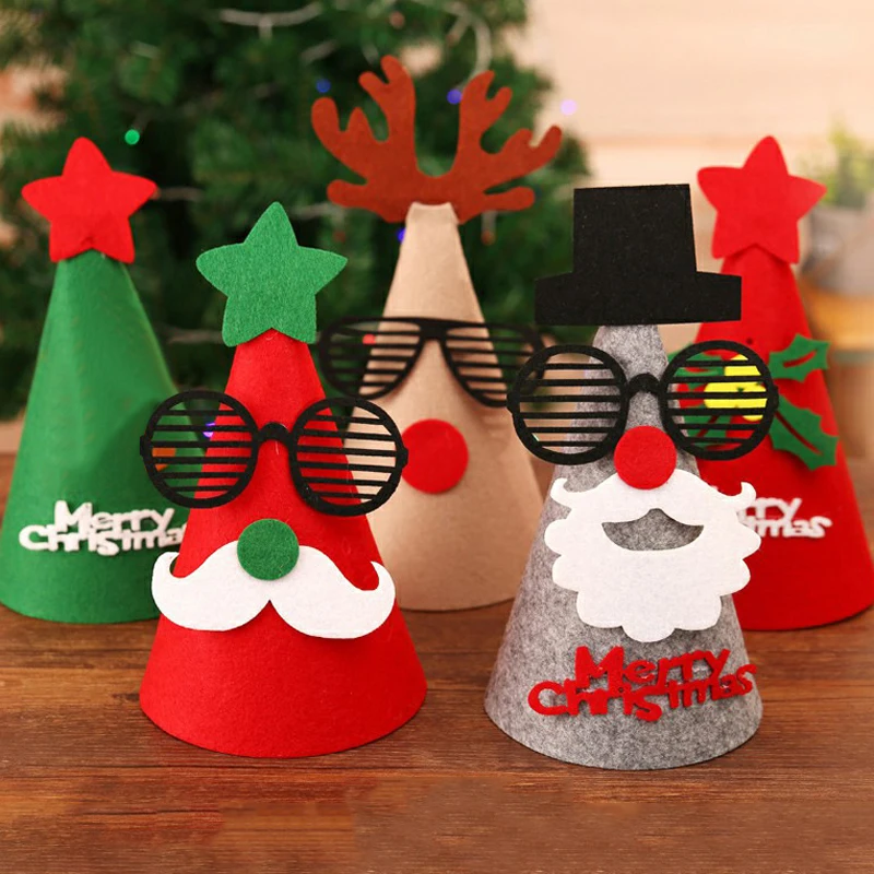 

Merry Christmas Hat New Year Navidad Caps Snowman Elk Santa Claus Hats For Kids Adult 2022 Xmas Party Gift Decor Accessories Hot