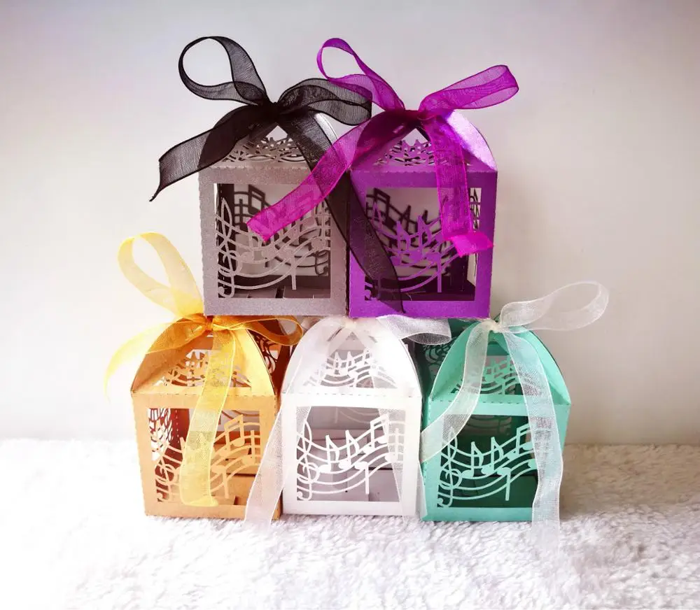 50 шт. полый резной музыкальные коробки для конфет Подарочная коробка детского