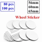 80 шт., 100 шт., наклейки на ступицы колеса автомобиля, 56 мм, 60 мм, 65 мм