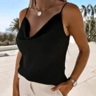 Топик Женский с V-образным вырезом, пикантный однотонный пикантный Топик на бретелях, без рукавов, на лето