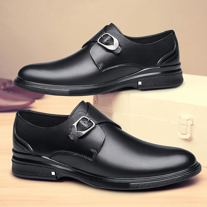 2022 spring Winter Men's Shoes Casual Genuine Leather High Quality Luxury Shoes Male Plus Size 38-48 Oxfords Dress Shoes For Men