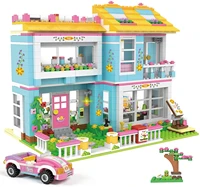 yooap 2021 diy dollhouse miniature small room box doll house home villa garden model building block brick compatible with toy