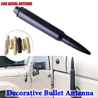 decorative bullet antenna no function aluminum alloy aerial fit for jeep wrangler jk jku jl jlu replaceable car accessories