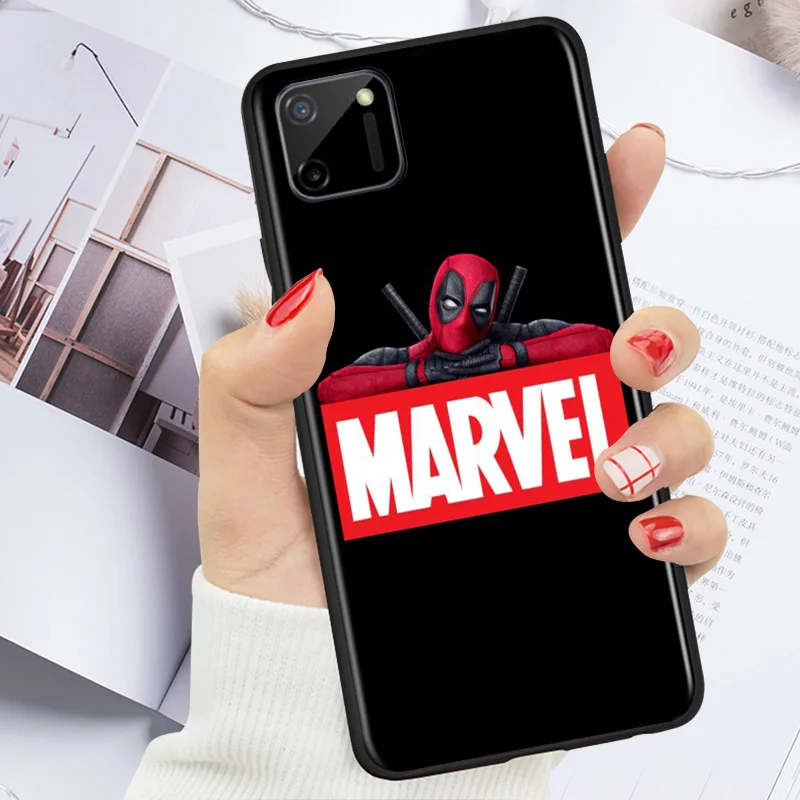 

Marvel Avengers Super Hero Deadpool For OPPO Realme C15 C17 X2 X3 X7 XT X50 Q2 Q2i V3 V5 V15 Pro TPU Silicone Black Phone Case