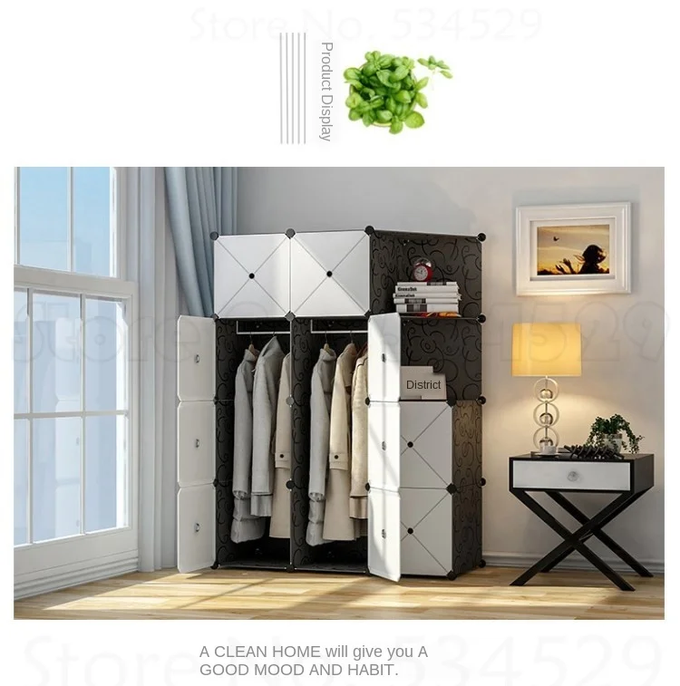 B простой шкаф в сборе пластиковая ткань имитация пространства цельная