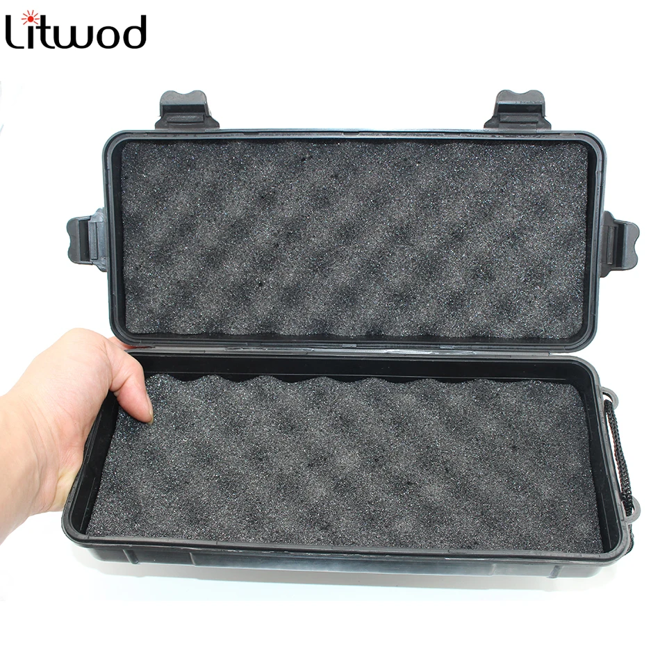 Универсальный водонепроницаемый противоударный черный пластиковый ящик для