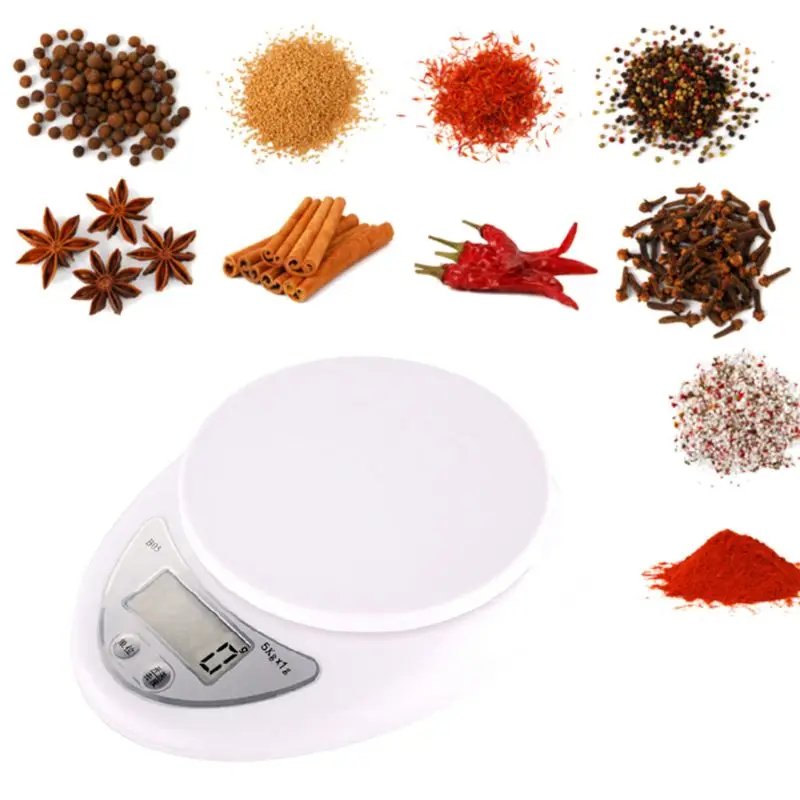 

5Kg/1g Digital Kitchen Scale Switchable Units LCD Display Food Baking Cooking