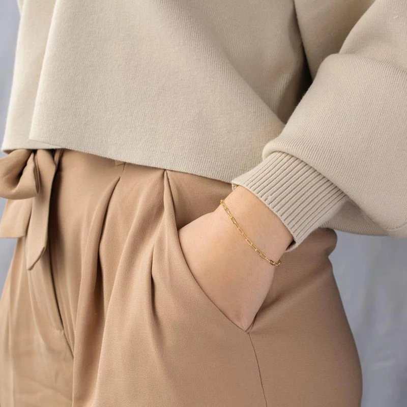 Позолоченный Браслет-цепочка ювелирные изделия ручной работы подвески в стиле