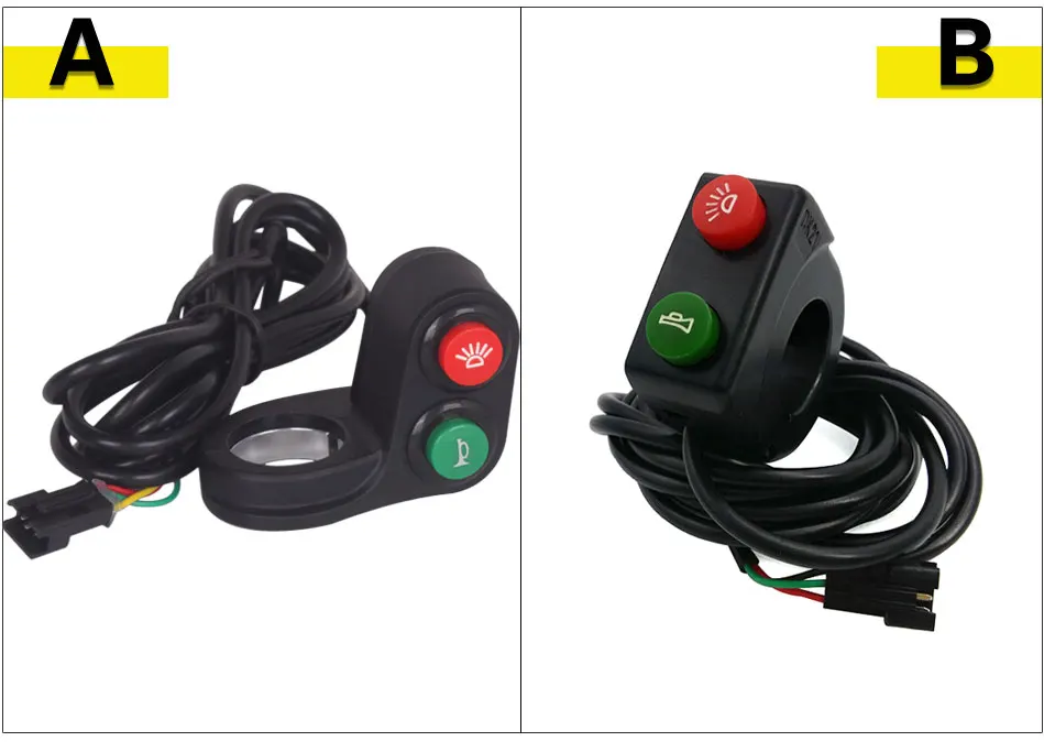 Headlight Switch horn light Switch 2 in 1 on/off 160cm 12V-80V ebike Accessories