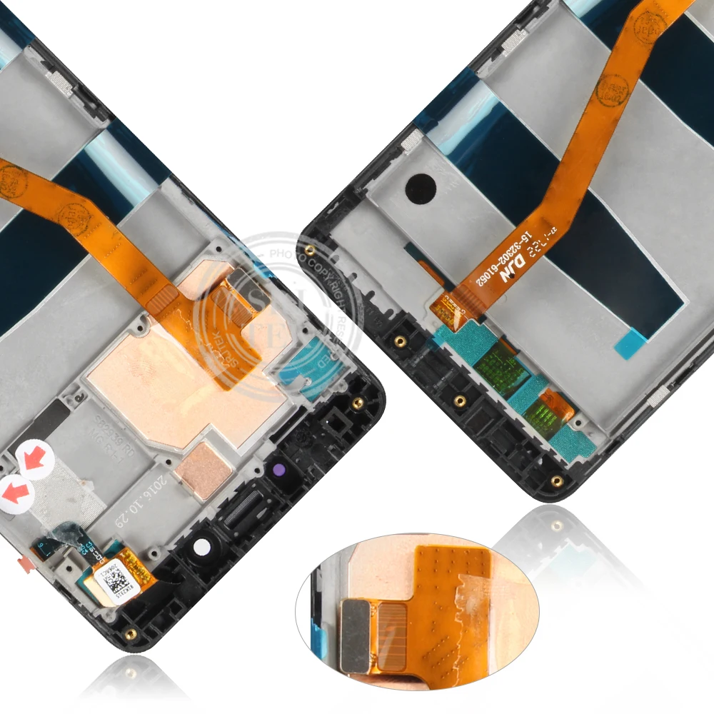 ЖК-дисплей 5 дюйма для Lenovo K6 Note сенсорный экран с дигитайзером стеклянный сенсор в