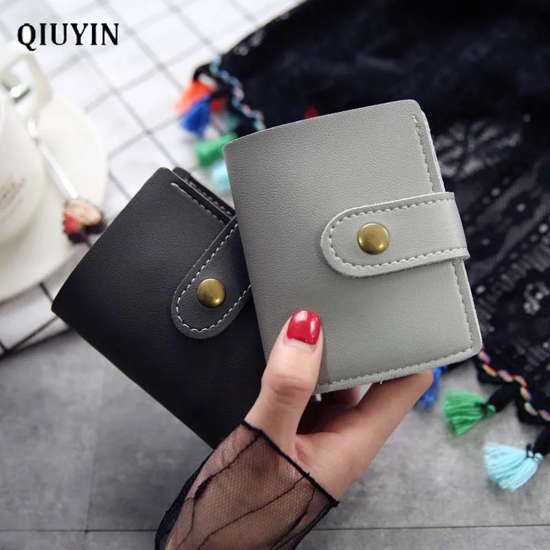 

Кошелек от известного бренда Qiuyin, женская сумка 2020, кошелек с зажимом для денег и карт, маленький кошелек, клатч, кожаный кошелек, маленький и...